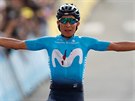 TRIUMF V KRÁLOVSKÉ ETAP. Nairo Quintana vládl osmnácté etap s Izoardem a...