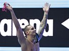 Americk plavec Caeleb Dressel slav na mistrovstv svta v Kwangdu