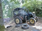 Traktorida se v ebnici na Plzesku uskutenila letos ji po sedmnct. Jak 66...