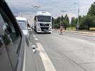Na opravovanou Slovanskou tídu v Plzni je zákaz vjezdu autm nad 7,5 tuny....