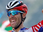 Francouzský cyklista Thibaut Pinot se raduje z vítězství ve 14. etapě Tour de...