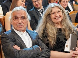 Oldřich Kaiser a Dáša Vokatá na předávání cen Český lev (Praha, 10. března 2018)