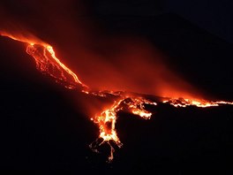 Erupce sicilské sopky Etny (19. ervence 2019)