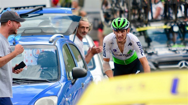 Roman Kreuziger na Galibieru bhem osmnct etapy Tour de France.