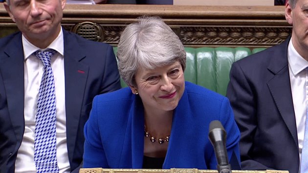 Odstupujc premirka Theresa Mayov pi svch poslednch interpelacch v britskm parlamentu (24. 7. 2019).