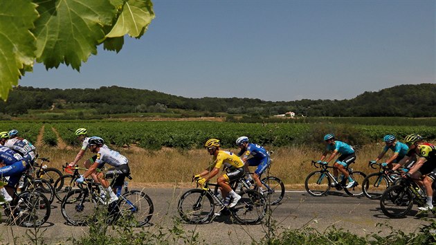 Ldr zvodu Julian Alaphilippe bhem 16. etapy Tour de France.