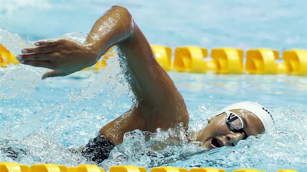 Barbora Seemanov v rozplavb na 400 metr voln zpsob na svtovm ampiontu v plavn v Kwangdu.