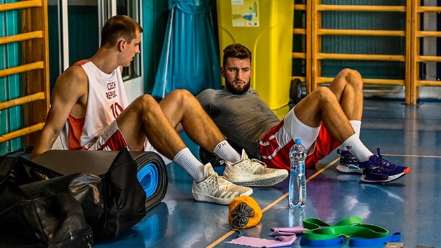 Petr Heman (vlevo) a Petr afark do prvnho trninku eskch basketbalist nezashli.