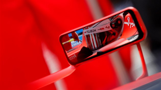 Sebastian Vettel z Ferrari m do kvalifikace  na Hockenheimringu.