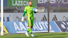 Olomoucký branká� Michal Reichl v utkání se Zlínem