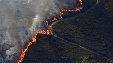 Oheň likviduje les u portugalského Valenca.