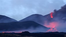 Erupce sicilské sopky Etny (27. ervence 2019)