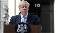 Nový britský premiér Boris Johnson promluvil ped svým oficiálním sídlem (24....