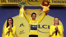 Egan Bernal ve lutém trikotu.