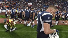 Zklamaní hrái Ostrava Steelers po skonení po prohraném Czech Bowlu.