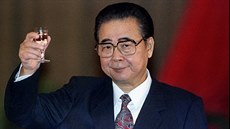Bývalý ínský premiér Li Pcheng na snímku z roku 1994