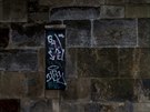 Praha, 31.07.19 Karlv most, graffiti, tag, márance, vandalismus, Staromstská...