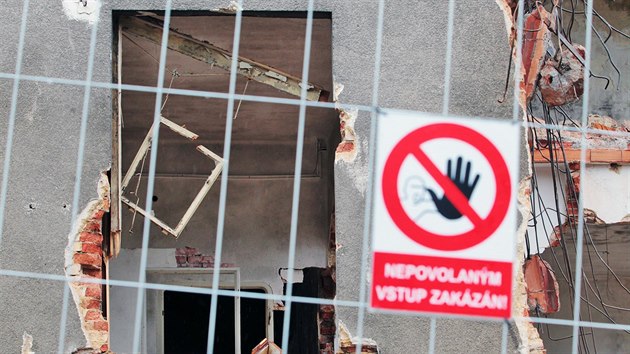 Karlovy Vary, 31.7.2019, demolice objektu bval patologie v karlovarsk nemocnici Foto: MAFRA - Vclav lauf Slauf