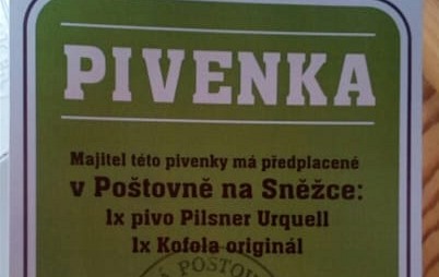 Poukázka na pivo, kterou podvodníci uplatnili v potovn na Snce.