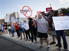 Lidé v americkém Daytonu protestují proti píletu prezidenta Trumpa (7. 8....