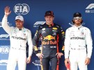 Max Verstappen (uprosted) z týmu Red Bull Racing Honda ovládl kvalifikaci na...