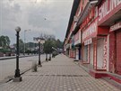 Vylidnné ulice rínagaru (5. srpna 2019)