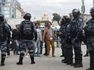 Stovky policist zasahovalo proti demonstraci za povolení úasti opozice ve...