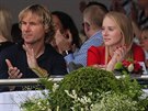 Pavel Nedvd a Lucie Anovínová na parkurových závodech Global Champions Tour v...