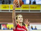 eská juniorská reprezentantka Veronika Voráková útoí na védský ko.