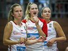 eské juniorské reprezentantky Elika ílová, Kristýna Brabencová a Ludmila...