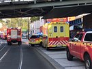 Nehoda osobnho auta a tramvaje zablokovala provoz na ulici Blehradsk (9....