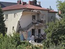 Dm ve Strahovicch na Opavsku po vbuchu.  (8. srpna 2019)