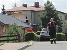 D�m ve Strahovic�ch na Opavsku po v�buchu.  (8. srpna 2019)