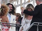 Heidi Klumová a Tom Kaulitz se vzali na luxusní jacht (Capri, 3. srpna 2019).