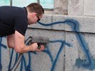 Prezentace nových technik itní graffiti na praské náplavce. Techniky...