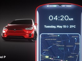 Koncept smartphonu inspirovaný automobilkou Tesla