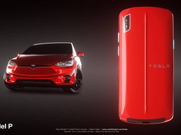 Koncept smartphonu inspirovaný automobilkou Tesla
