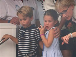 Princ George a princezna Charlotte na závod regat (Cowes, 8. srpna 2019)