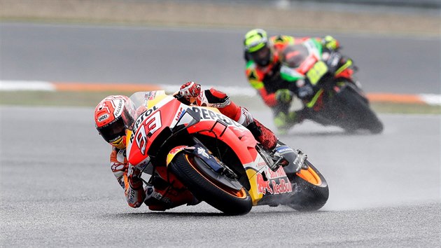 Marc Marquez z tmu Repsol Honda bhem trninku v Brn.