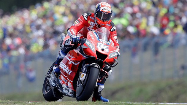 Andrea Dovizioso z týmu Ducati během závodu MotoGP v Brně.