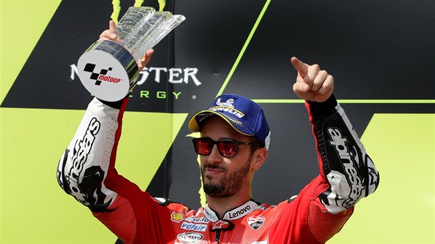 Andrea Dovizioso z tmu Ducati skonil na brnnsk MotoGP druh.