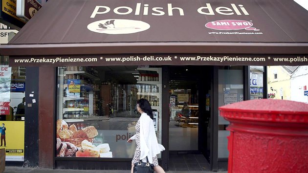 Obchod s polskmi delikatesami v londnsk tvrti Hammersmith.