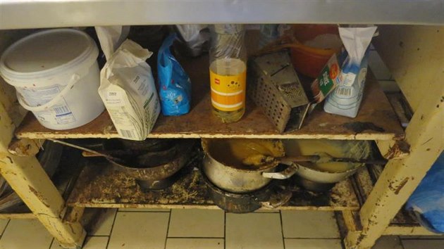 V provozovně pracovníci Státní zemědělské a potravinářské inspekce našli špinavé nádobí, plíseň a nečistoty.