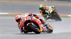 Marc Marquez z týmu Repsol Honda bhem tréninku v Brn.