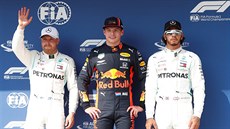 Max Verstappen (uprosted) z týmu Red Bull Racing Honda ovládl kvalifikaci na...