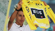 Egan Bernal přijel domů do Zipaquiry, aby ukázal žlutý dres pro vítěze Tour de...