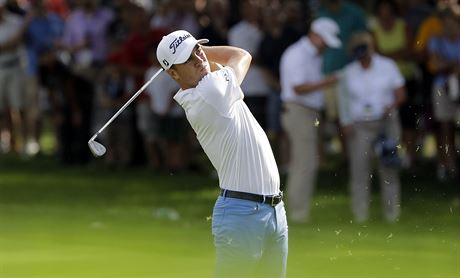 Americký golfista Justin Thomas na turnaji v Medinah