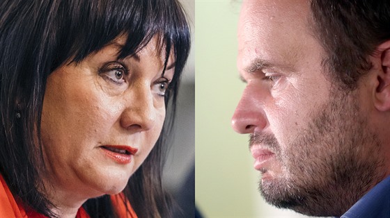 Ministryn� financí Alena Schillerová a místop�edseda �SSD Michal �marda