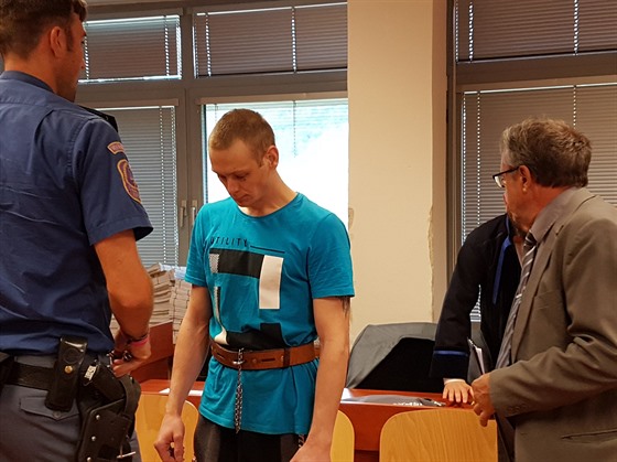 Ukrajinec Andrii Matsola ped ústeckým krajským soudem (14. srpna 2019).