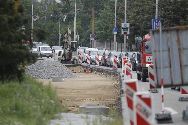 Rekonstrukce pátení jihlavské silnice se zdrela v krajském mst Vysoiny z...